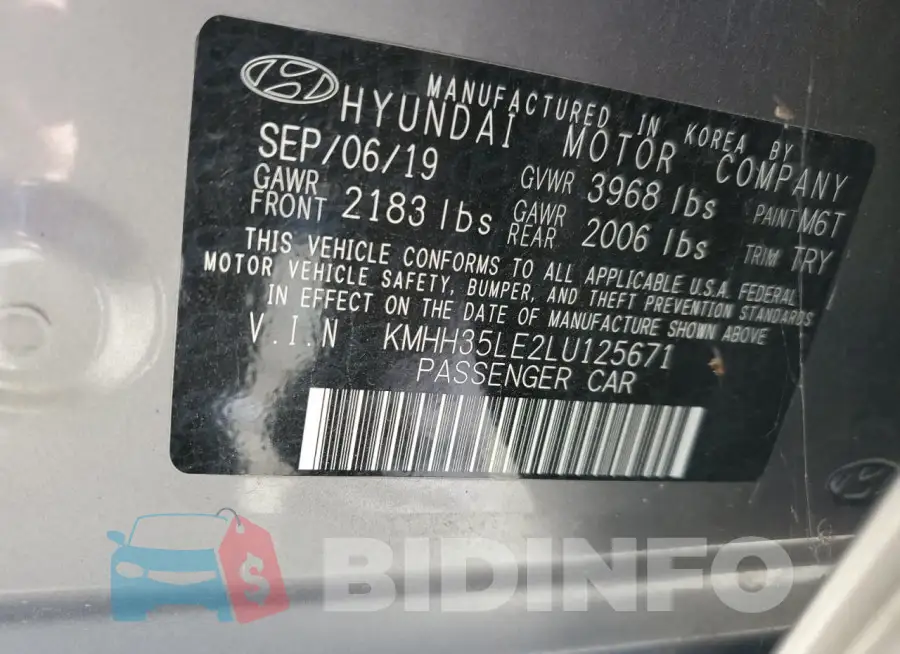 KMHH35LE2LU125671 Photo# 12