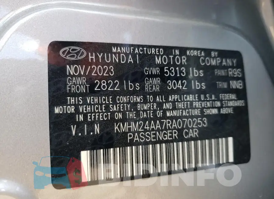 KMHM24AA7RA070253 Photo# 13