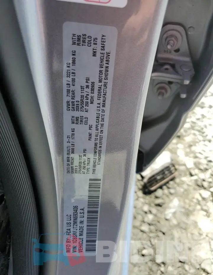 1C6SRFJT2MN693406 Photo# 12