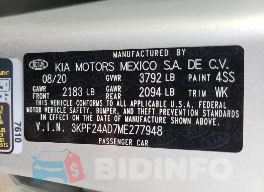 3KPF24AD7ME277948 Photo# 12
