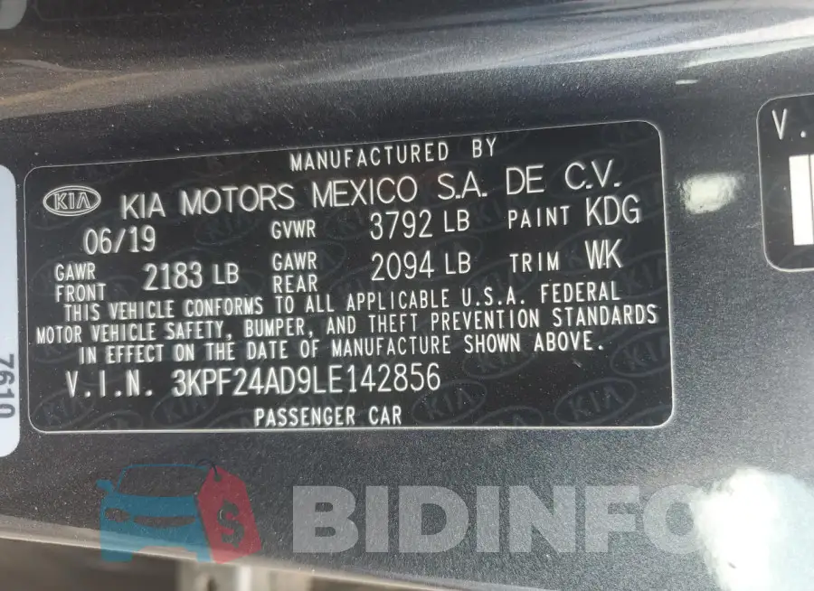 3KPF24AD9LE142856 Photo# 12