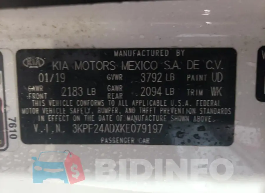 3KPF24ADXKE079197 Photo# 12