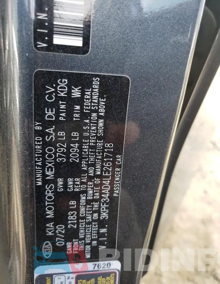 3KPF34AD4LE261718 Photo# 12
