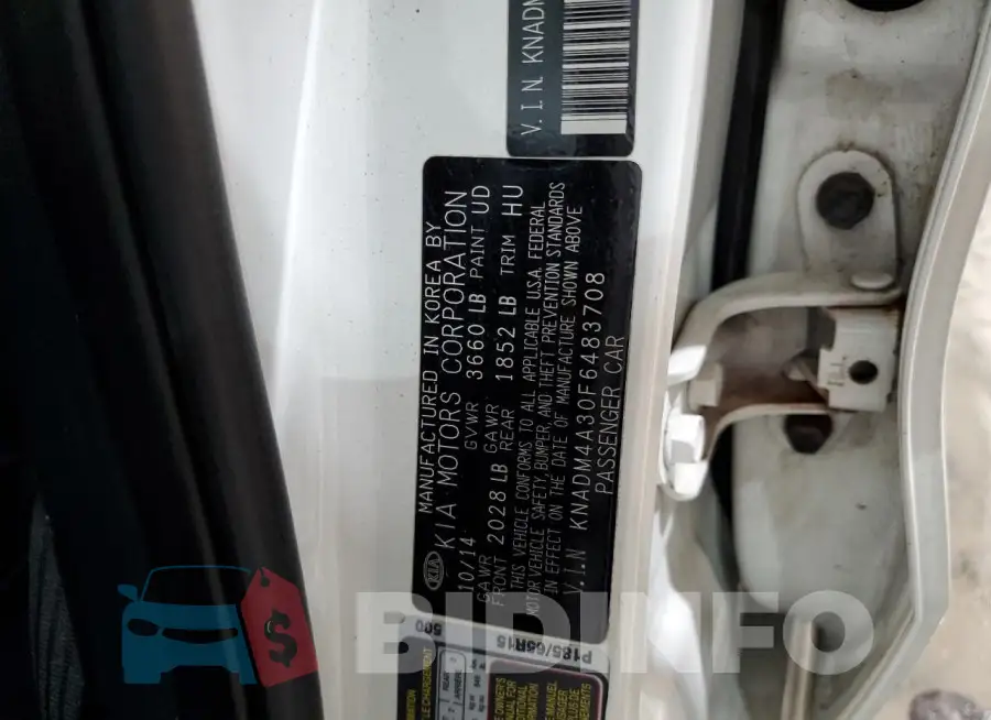 KNADM4A30F6483708 Photo# 12