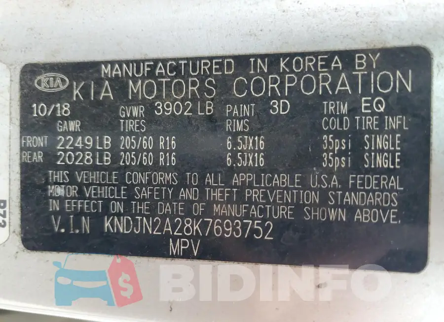 KNDJN2A28K7693752 Photo# 13