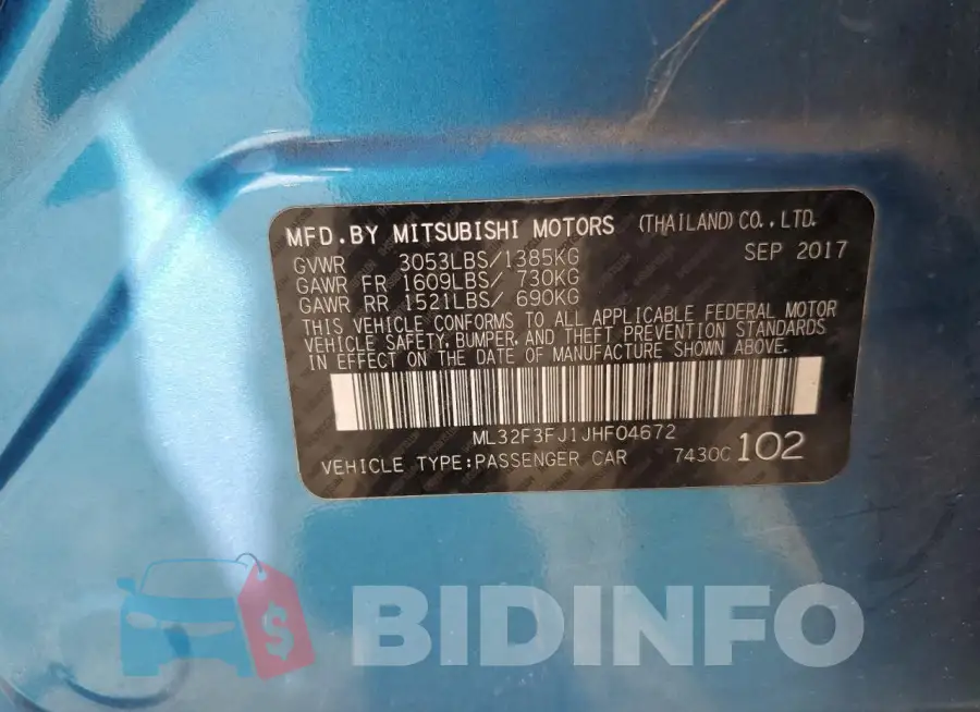 ML32F3FJ1JHF04672 Photo# 12