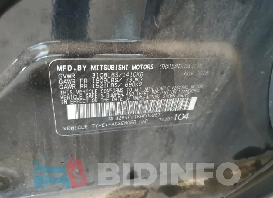 ML32F3FJ1KHF05967 Photo# 13