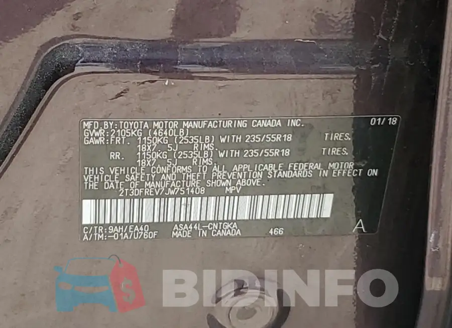 2T3DFREV7JW751408 Photo# 13