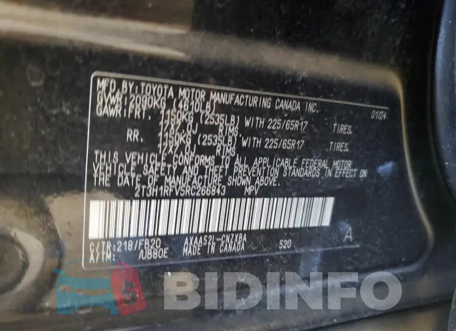 2T3H1RFV5RC266843 Photo# 13