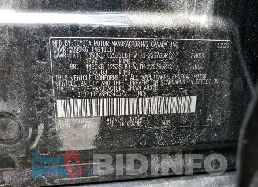 2T3P1RFV8PC340572 Photo# 13