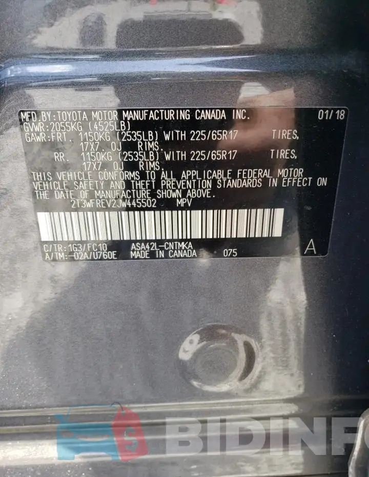 2T3WFREV2JW445502 Photo# 13