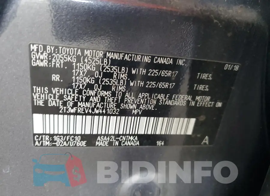 2T3WFREV4JW441032 Photo# 12
