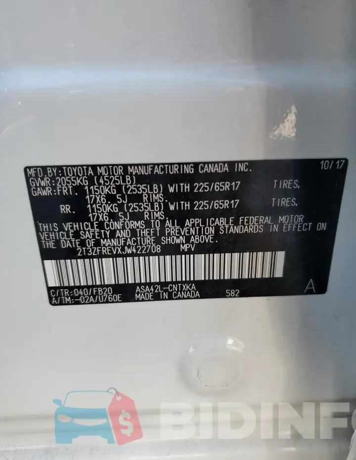 2T3ZFREVXJW422708 Photo# 13