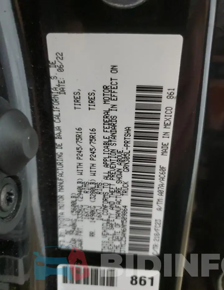 3TMCZ5AN6NM509864 Photo# 13