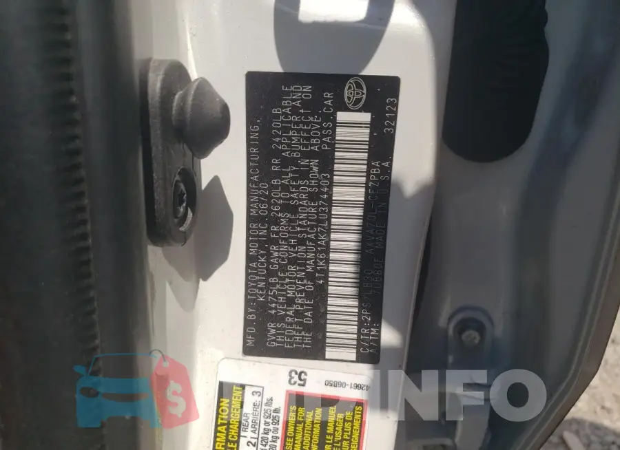 4T1K61AK7LU374403 Photo# 12