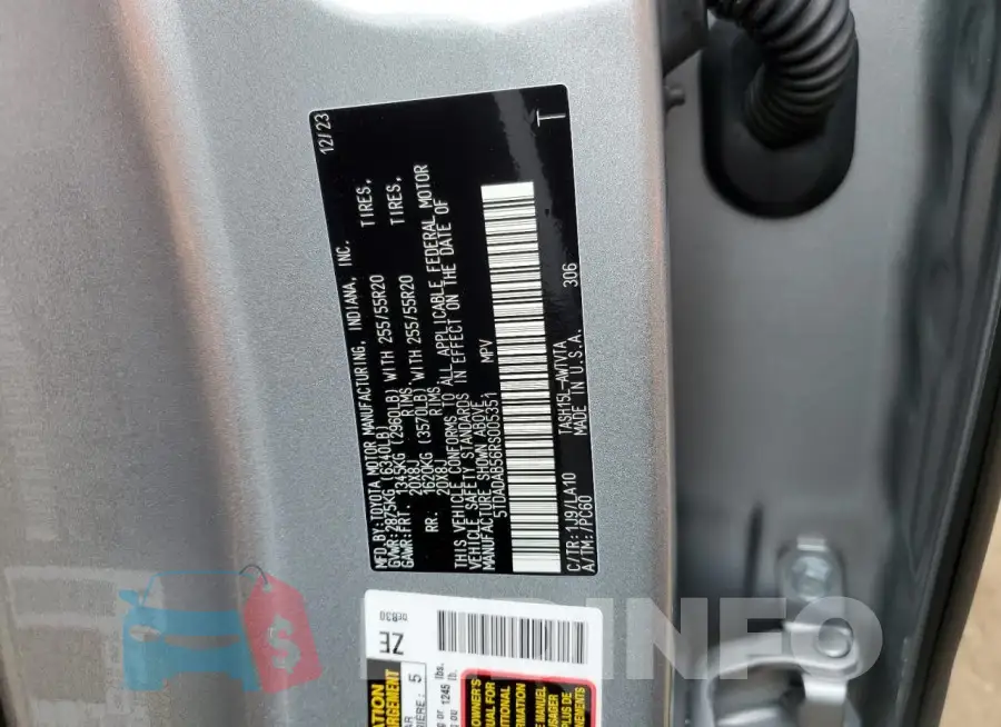 5TDADAB56RS005351 Photo# 13