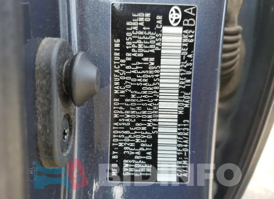 5YFBURHE4JP855485 Photo# 12