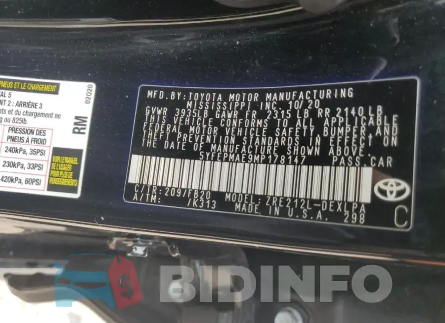5YFEPMAE9MP178147 Photo# 12