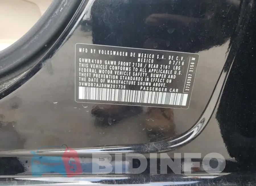 3VWDB7AJ9HM201736 Photo# 13