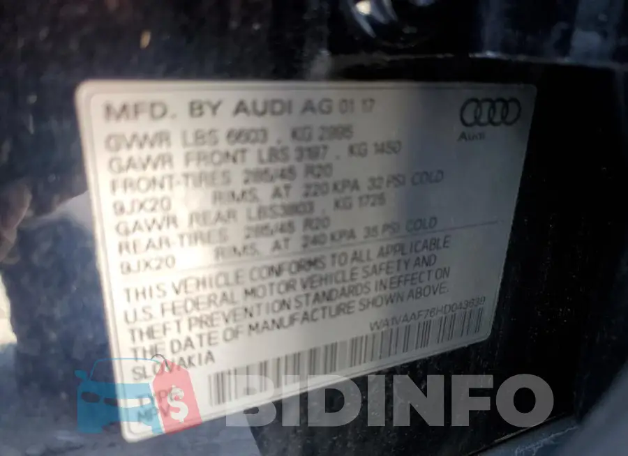 WA1VAAF76HD043639 Photo# 13