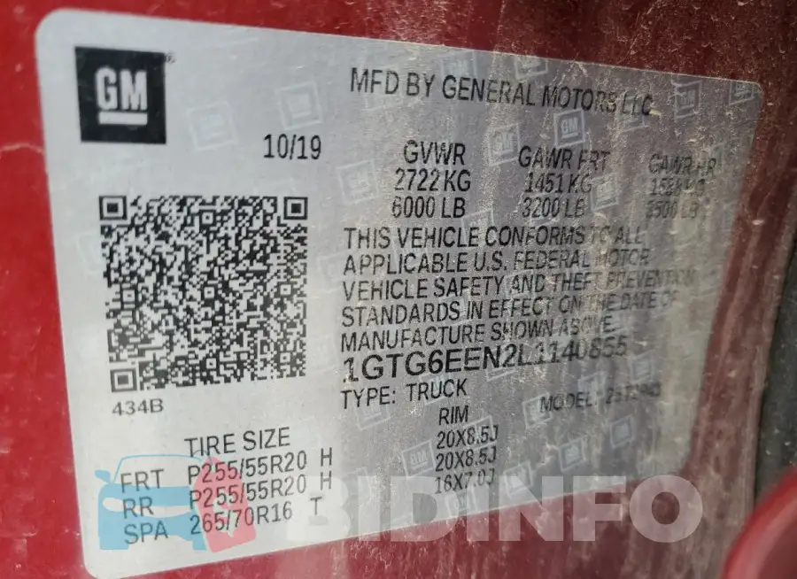1GTG6EEN2L1140855 Photo# 12