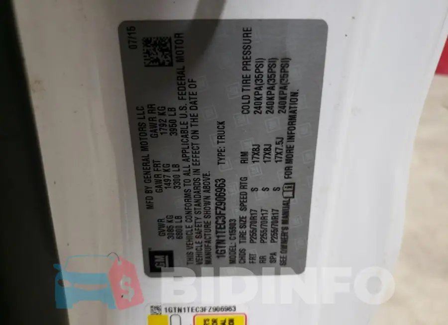 1GTN1TEC3FZ906963 Photo# 12