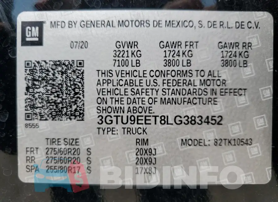 3GTU9EET8LG383452 Photo# 12