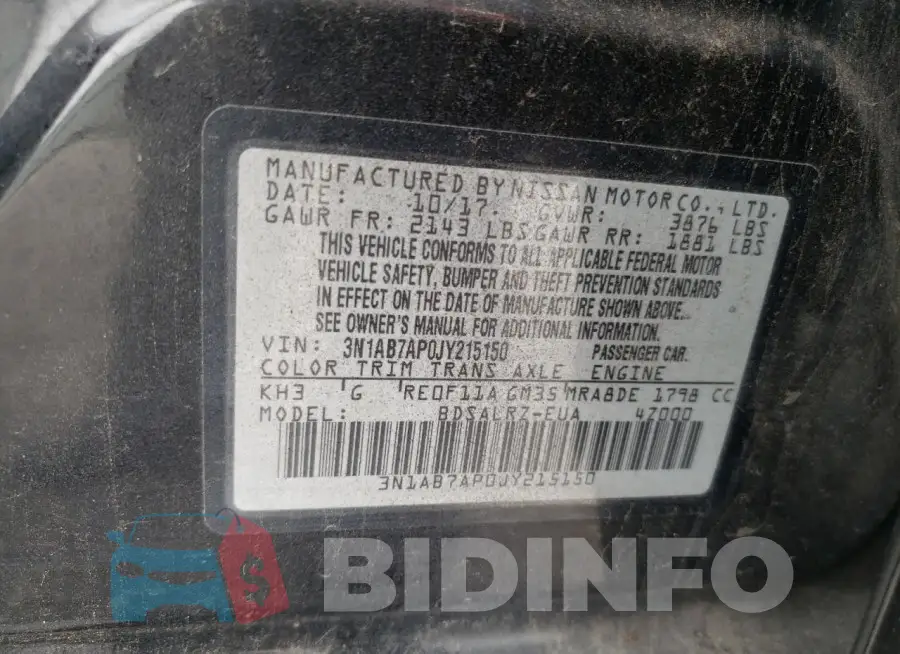 3N1AB7AP0JY215150 Photo# 12