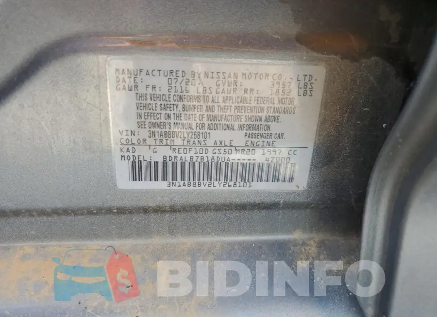 3N1AB8BV2LY268101 Photo# 12