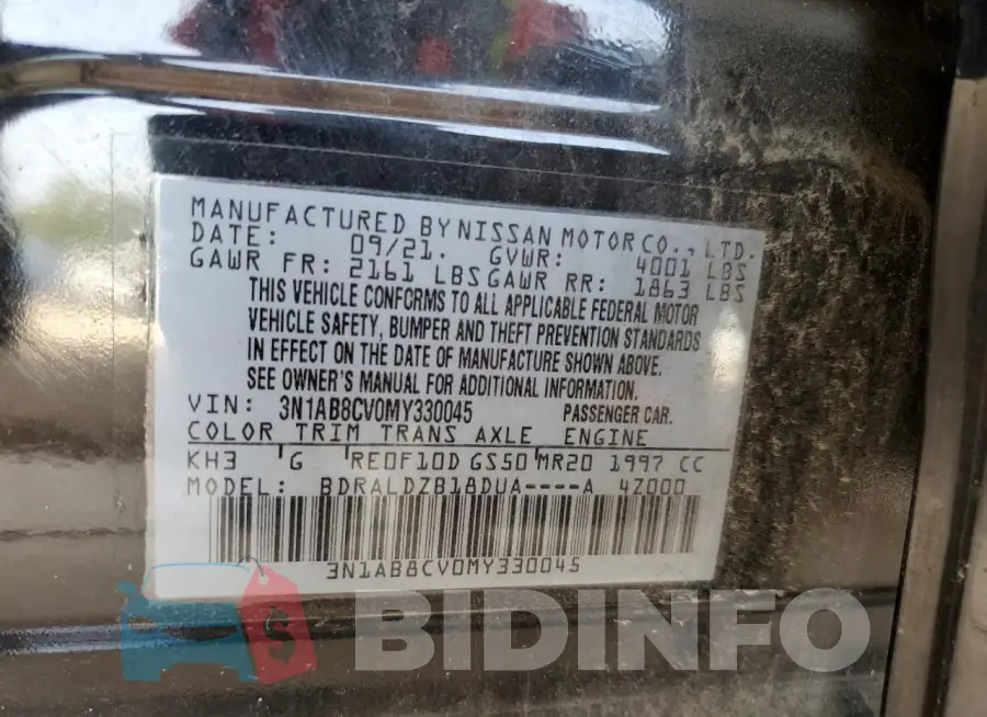 3N1AB8CV0MY330045 Photo# 12