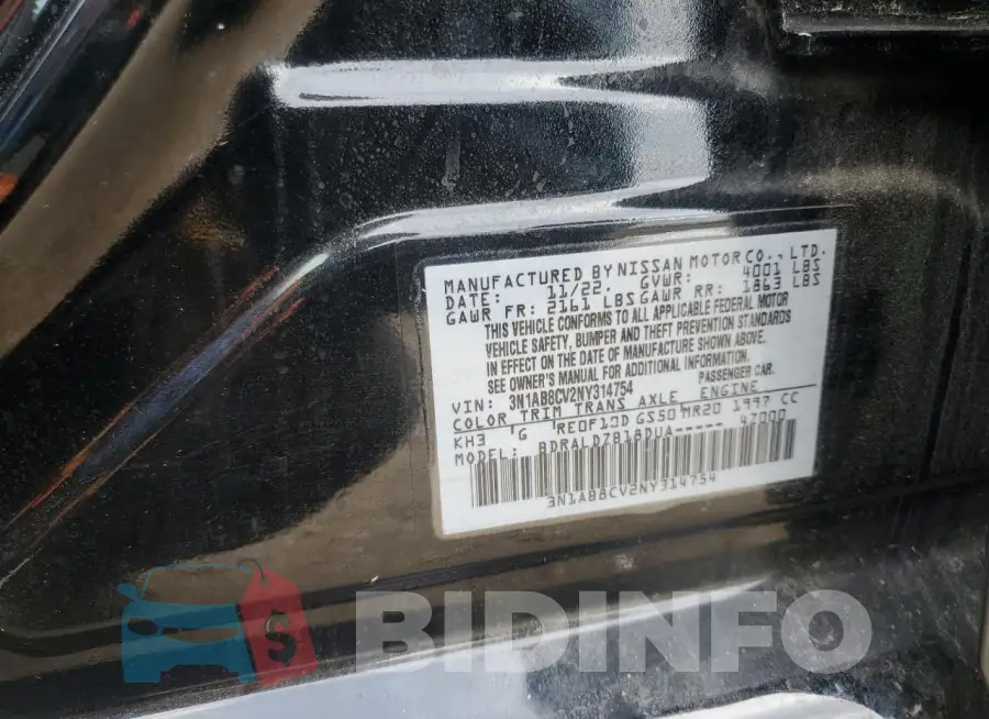 3N1AB8CV2NY314754 Photo# 12