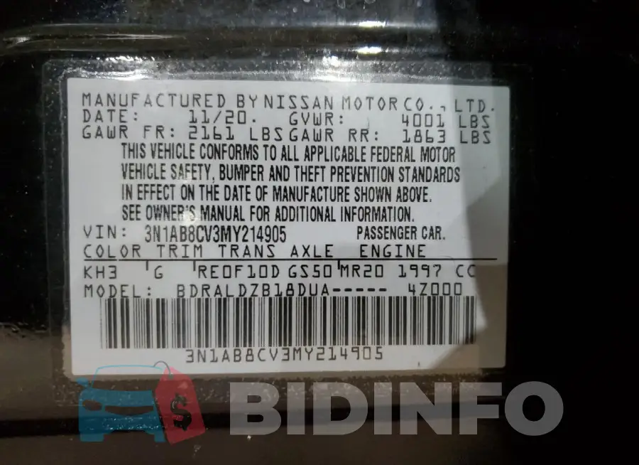 3N1AB8CV3MY214905 Photo# 12