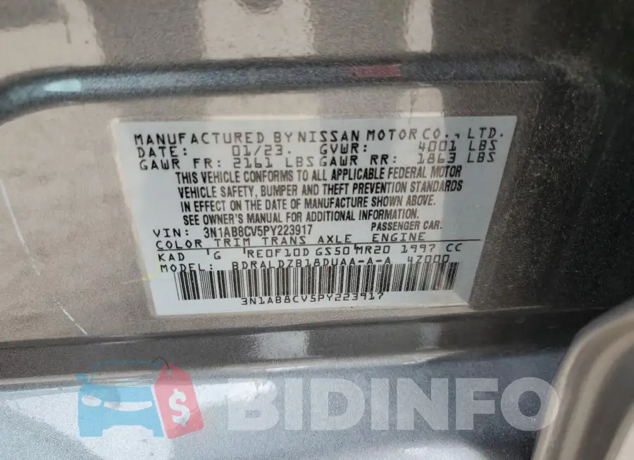 3N1AB8CV5PY223917 Photo# 13