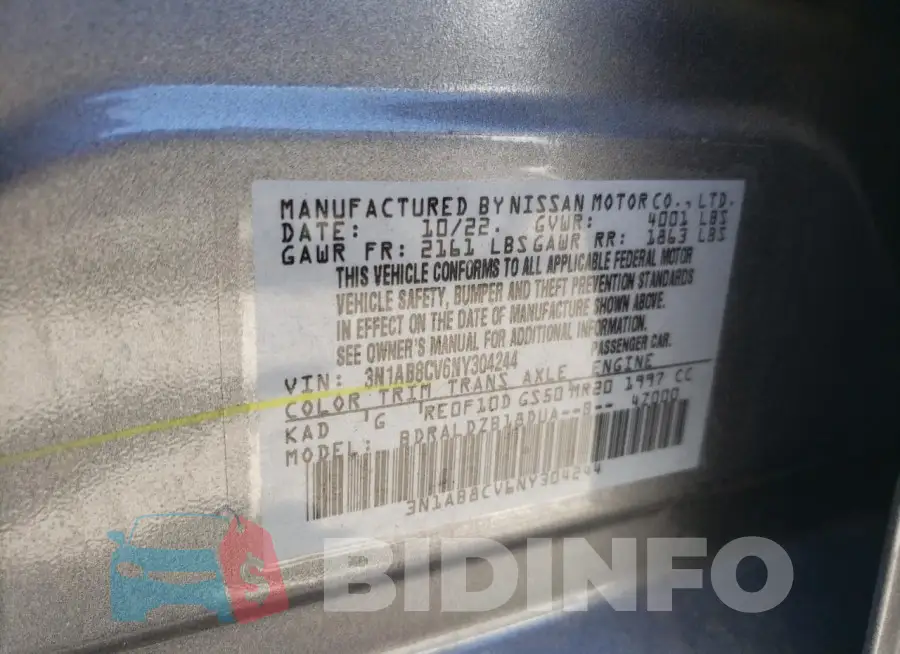3N1AB8CV6NY304244 Photo# 12