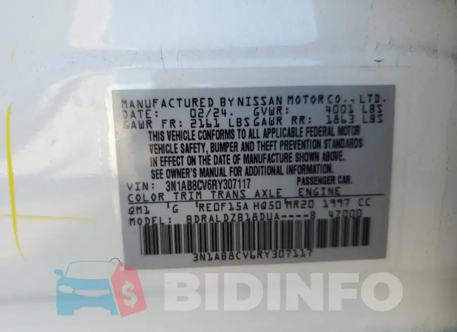 3N1AB8CV6RY307117 Photo# 12