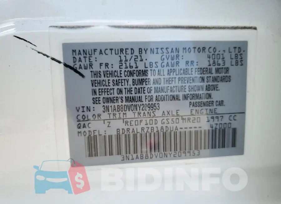 3N1AB8DV0NY209953 Photo# 12
