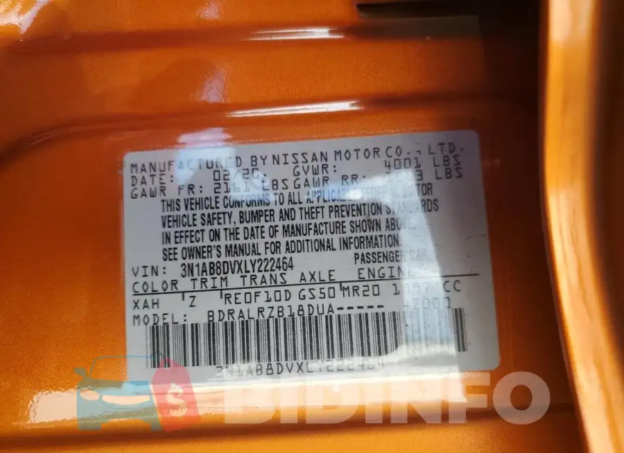 3N1AB8DVXLY222464 Photo# 13