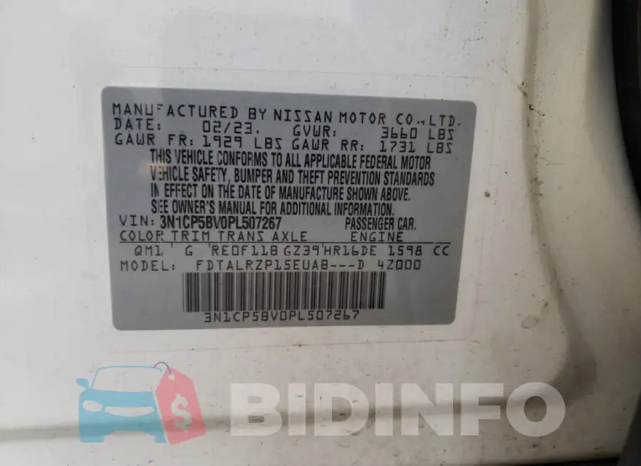 3N1CP5BV0PL507267 Photo# 14