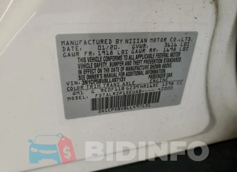 3N1CP5BV8LL497131 Photo# 12