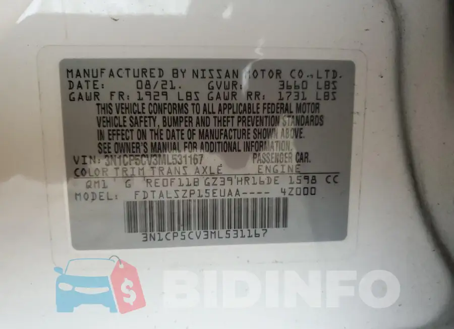 3N1CP5CV3ML531167 Photo# 14