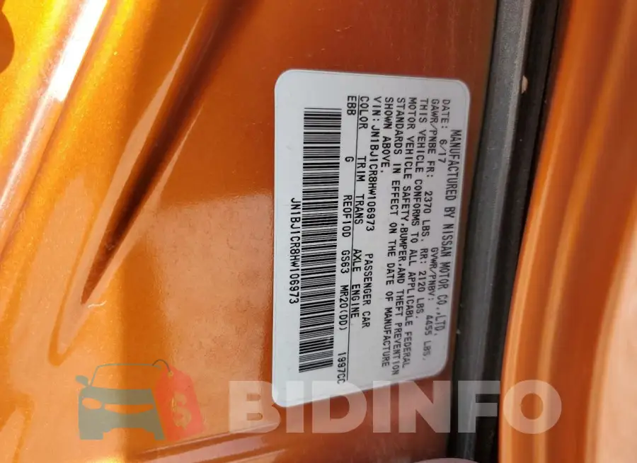 JN1BJ1CR8HW106973 Photo# 12