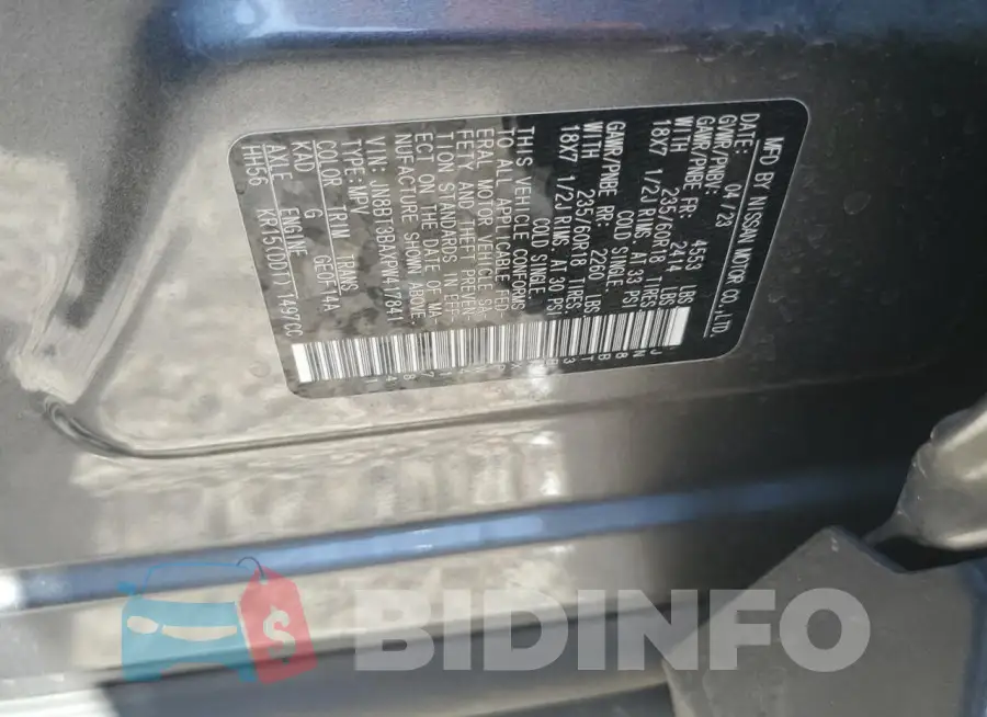 JN8BT3BAXPW417841 Photo# 13