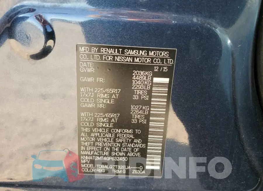 KNMAT2MT4GP632450 Photo# 12