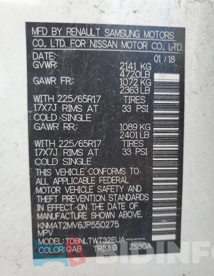 KNMAT2MV6JP550275 Photo# 13