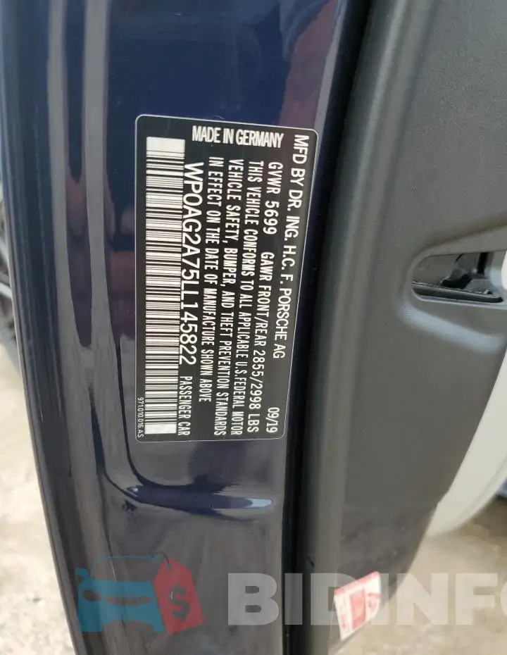 WP0AG2A75LL145822 Photo# 12