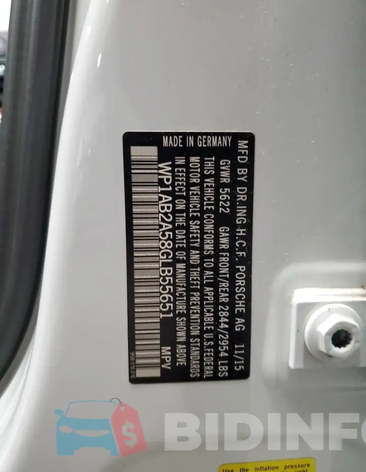 WP1AB2A58GLB55651 Photo# 13