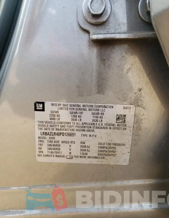 LRBAZLR48PD126691 Photo# 13
