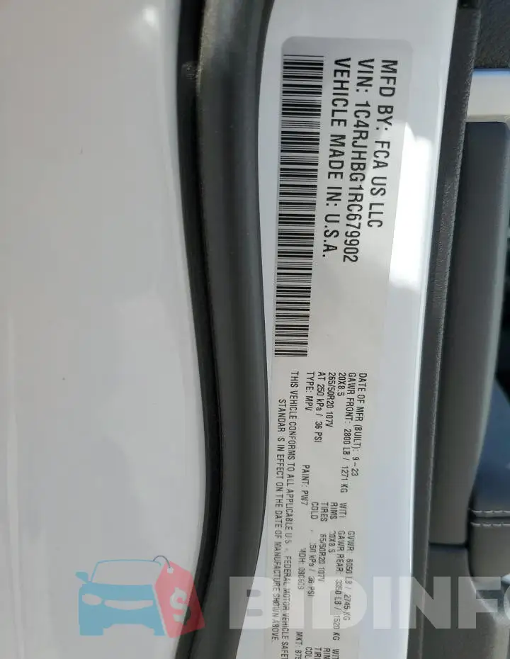 1C4RJHBG1RC679902 Photo# 13