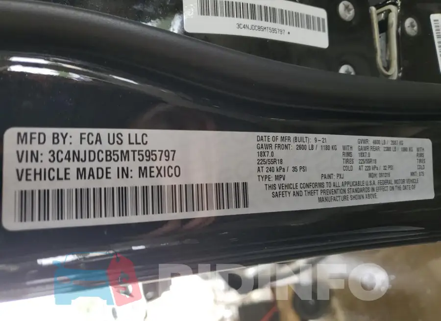 3C4NJDCB5MT595797 Photo# 14
