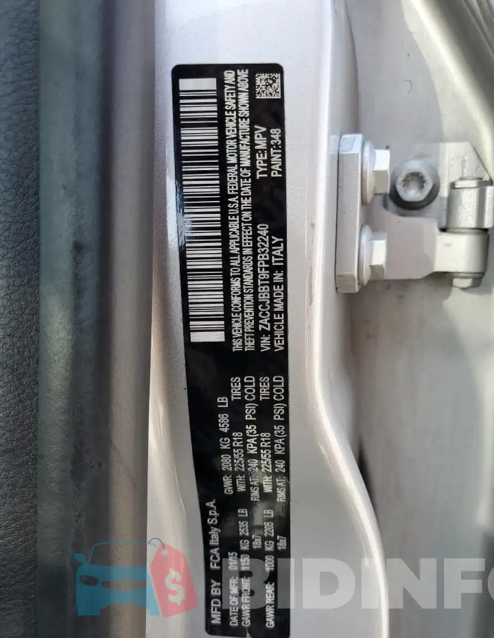 ZACCJBBT9FPB32240 Photo# 13